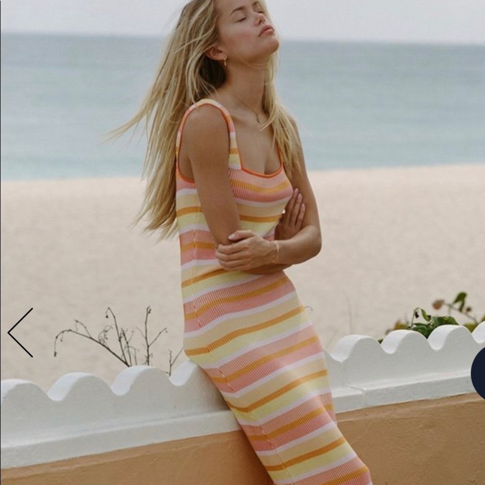 New solid and striped Kimberly knit maxi dress